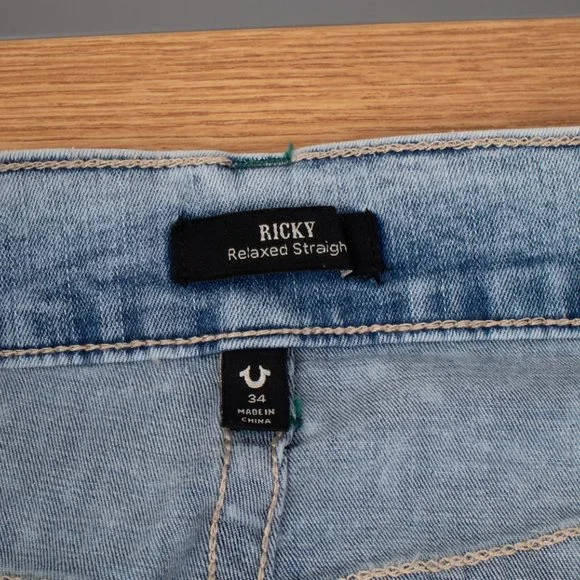 True Religion Ricky Relaxed Straight 40 (42 X 34) Men's Denim Jeans NWT $159
